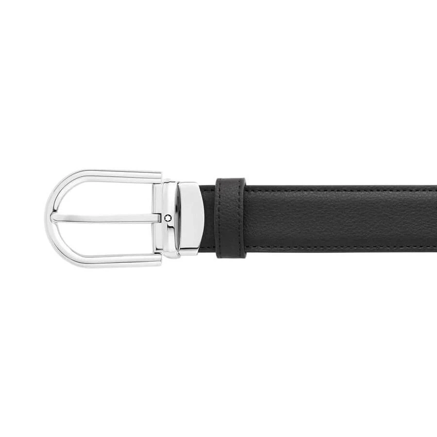 MontBlanc Horseshoe Buckle Reversible Leather Belt 2