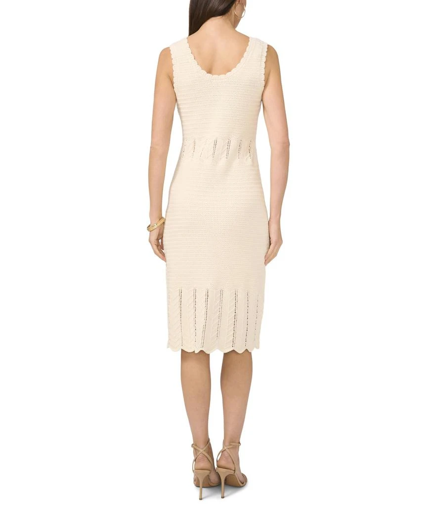 Vince Camuto Pointelle Tank Dress With Scallop Edge 2