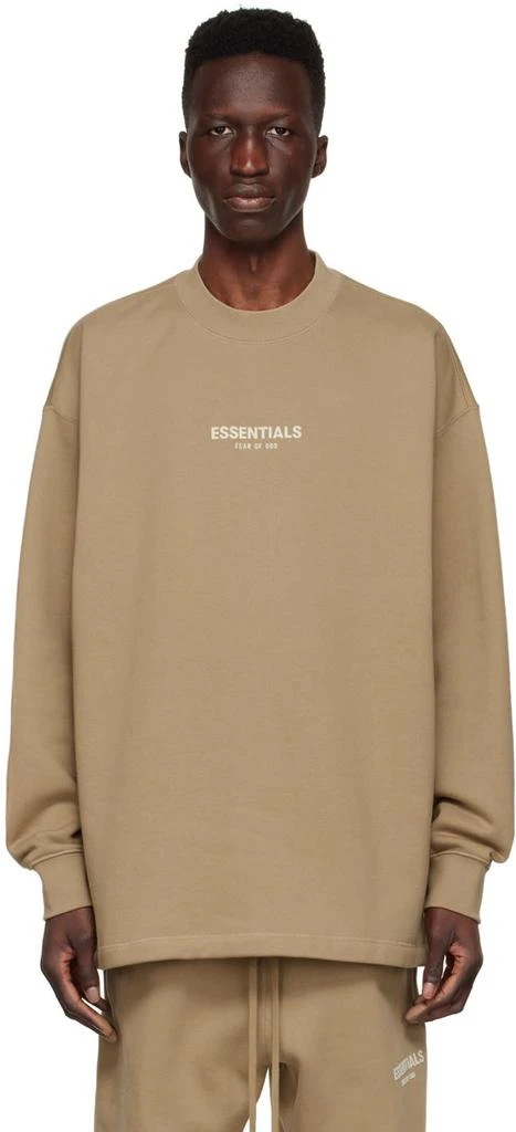 Fear of God ESSENTIALS Tan Cotton Sweatshirt 1