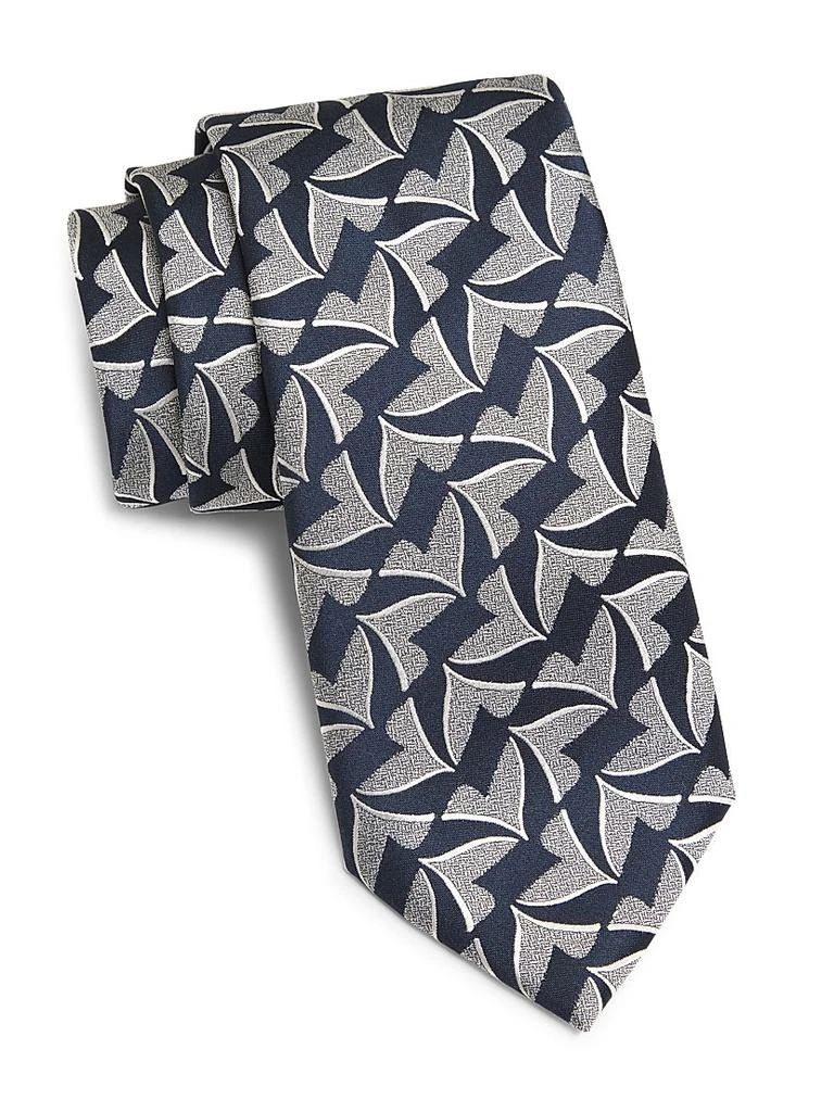 Charvet Whale Tail Jacquard Silk Tie 1