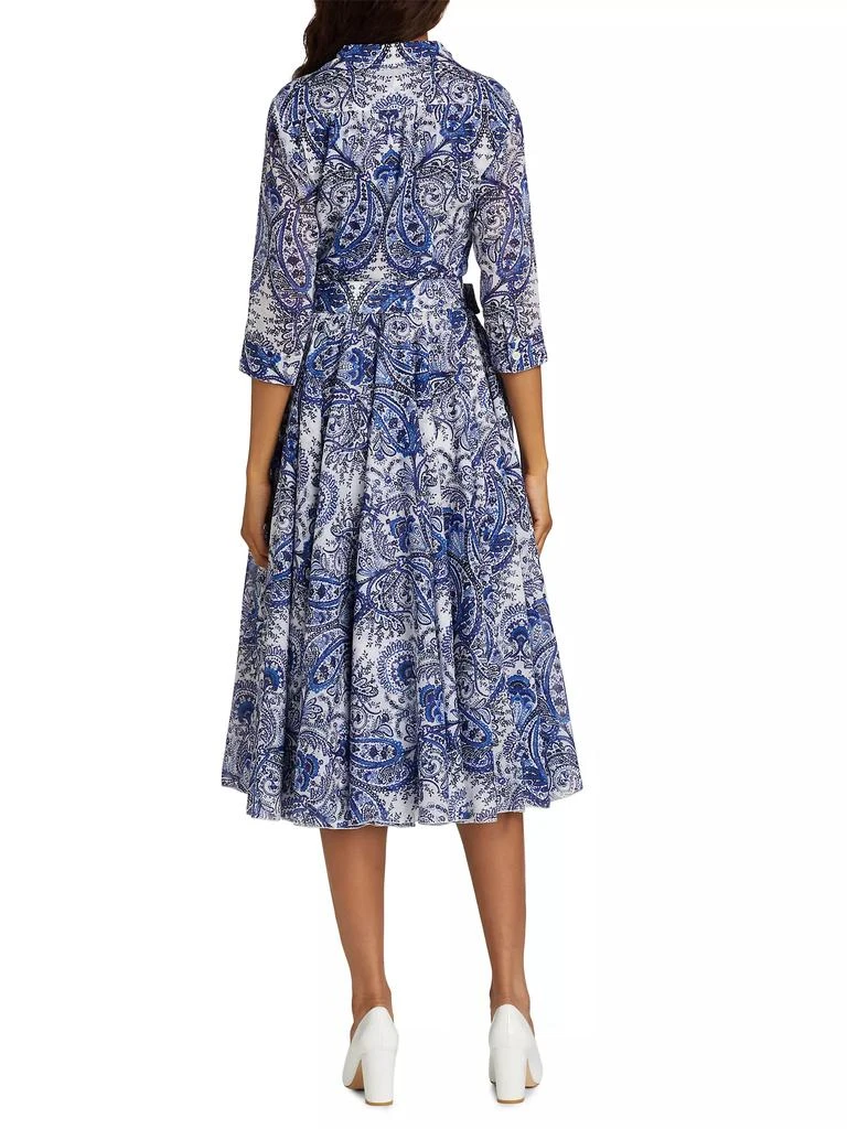 SAMANTHA SUNG Aster Paisley Cotton Shirtdress 5