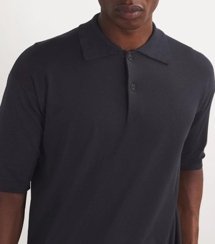 The Row Tiago Cotton-Cashmere Polo Shirt 6