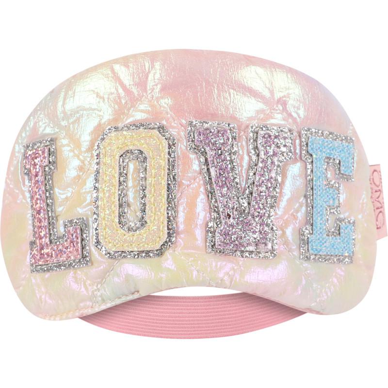 OMG! Accessories Love glittery sleeping mask in pink