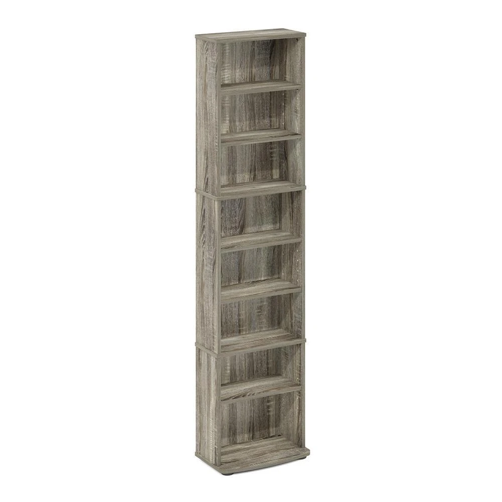 Furinno JAYA Space Saving Multimedia Storage Tower, French Oak