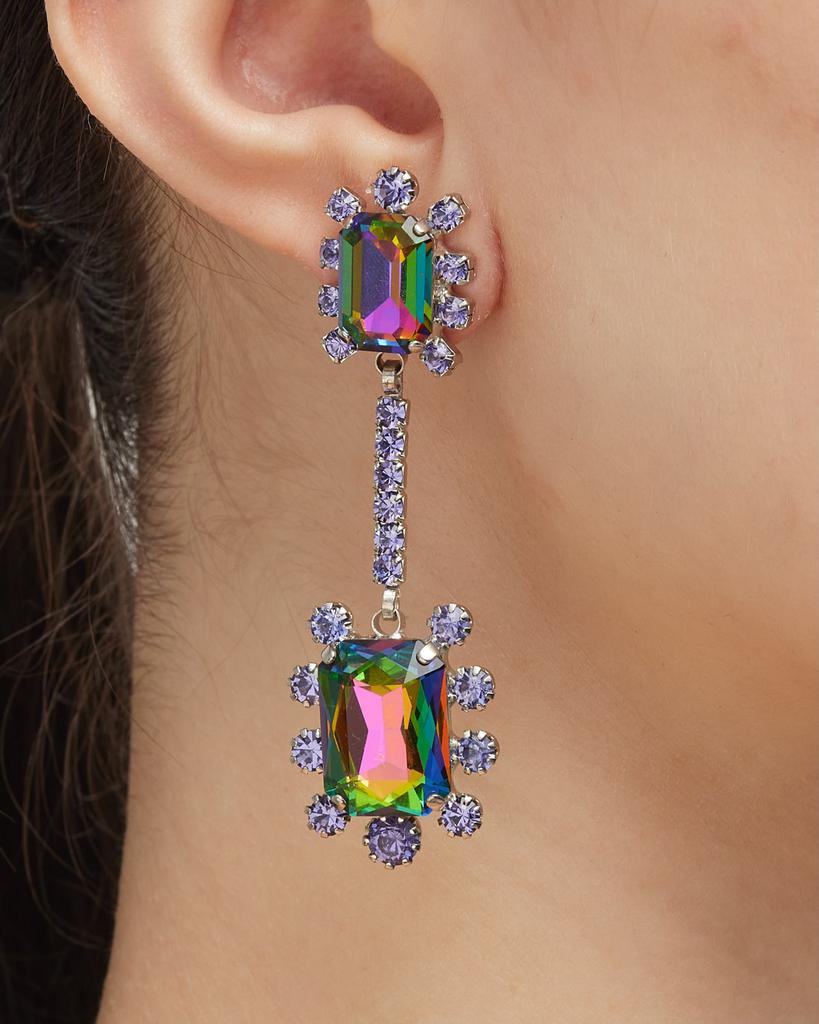 Elizabeth Cole Gaia Linear Crystal Dangle Earrings