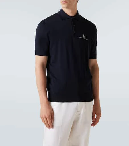 Brunello Cucinelli Logo silk and cotton polo shirt 3