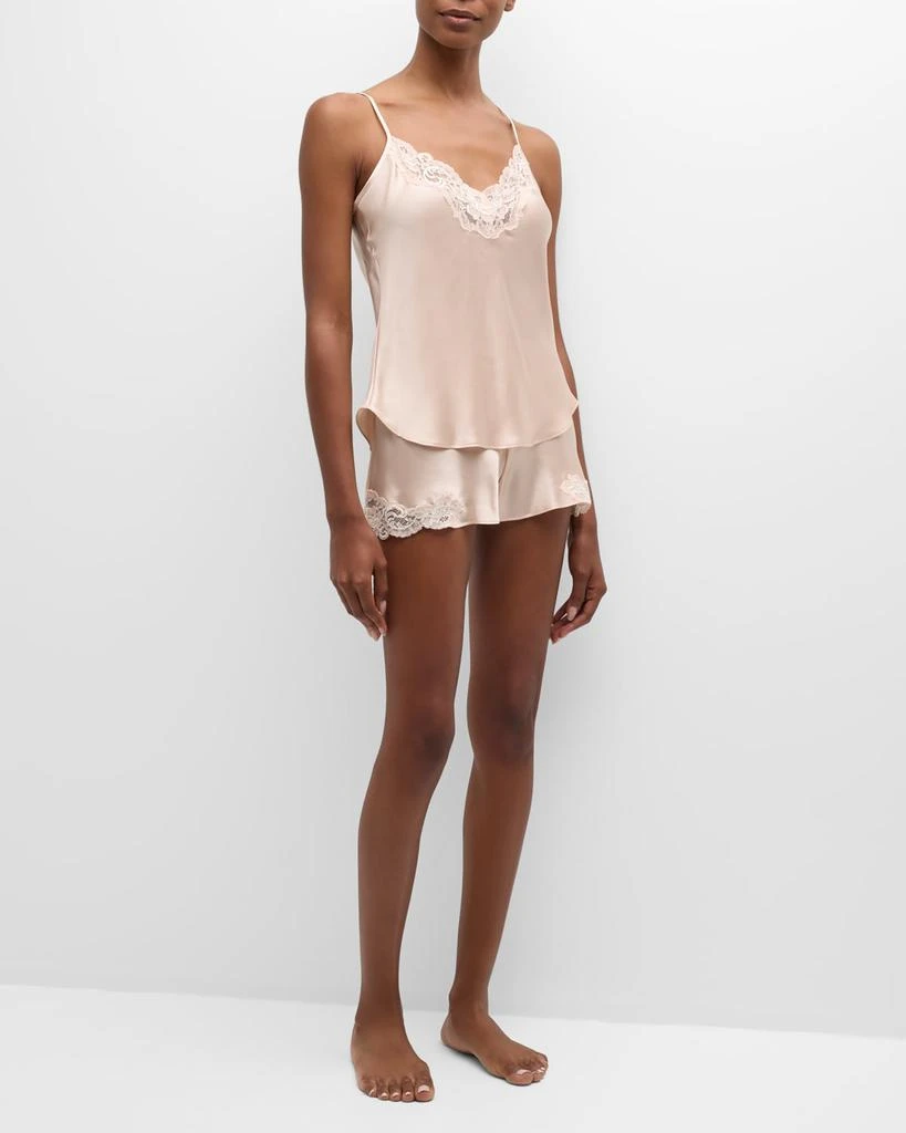 Christine Lingerie Bijoux Short Lace-Trim Silk Pajama Set 3