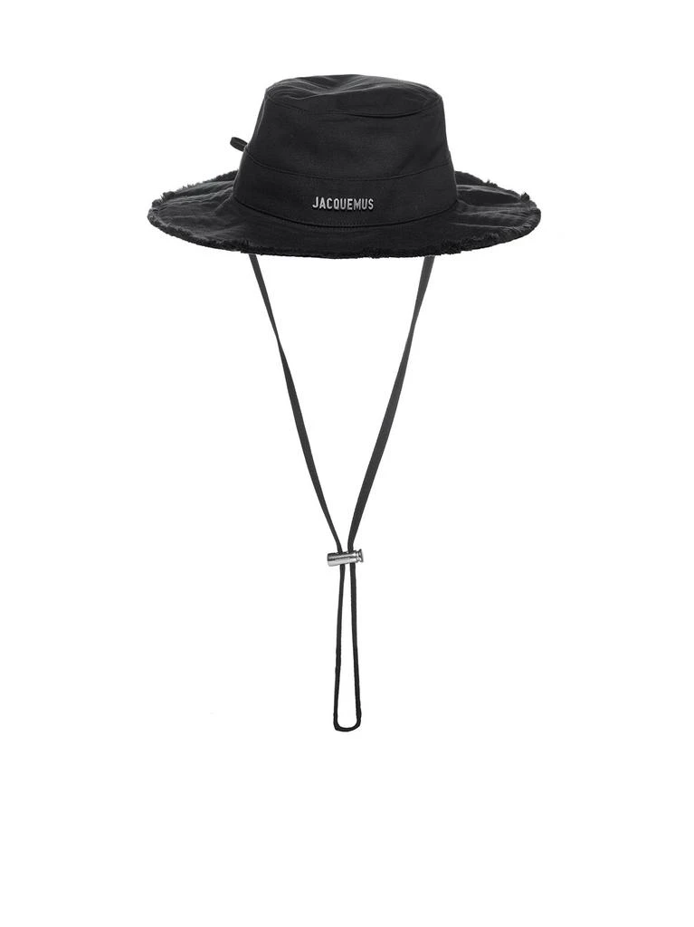 Jacquemus LES CLASSIQUES - The Artichaut bucket hat - Frayed-Edge Bucket Hat JACQUEMUS Khaki Les Classiques  main image 3