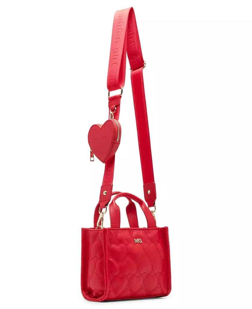 Madden Girl Lacy Quilted Heart Mini Tote Bag 5