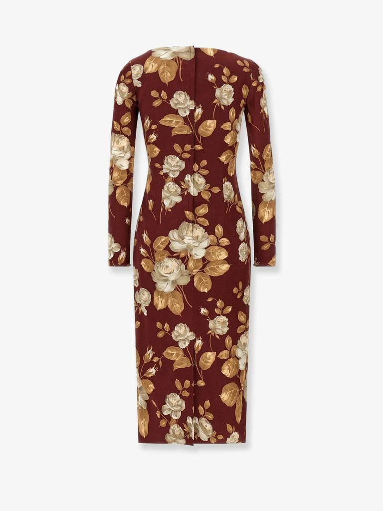 Dolce 
Gabbana Vintage rose print satin midi pencil dress 4