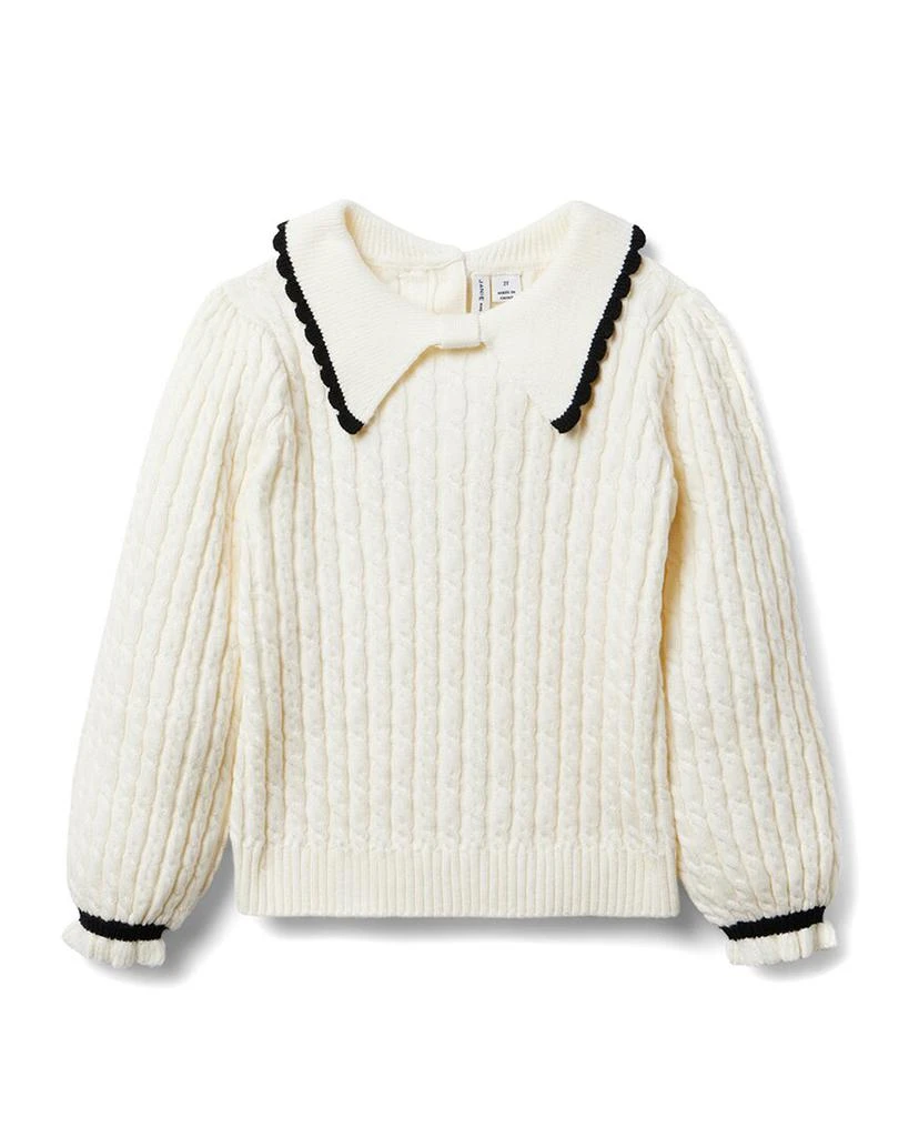 Janie and Jack The Collared Cable Sweater 1