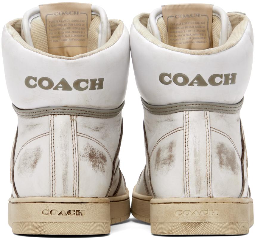 Coach 1941 White Distressed Sneakers