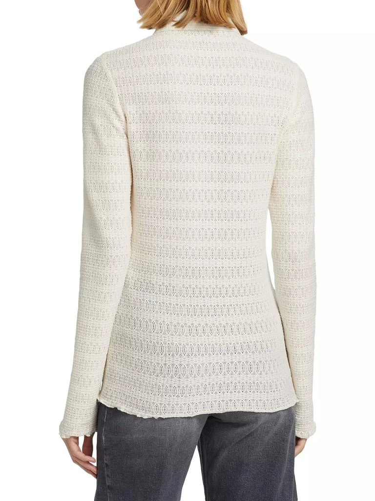 Rag & Bone Julia Pointelle-Knit Polo 5