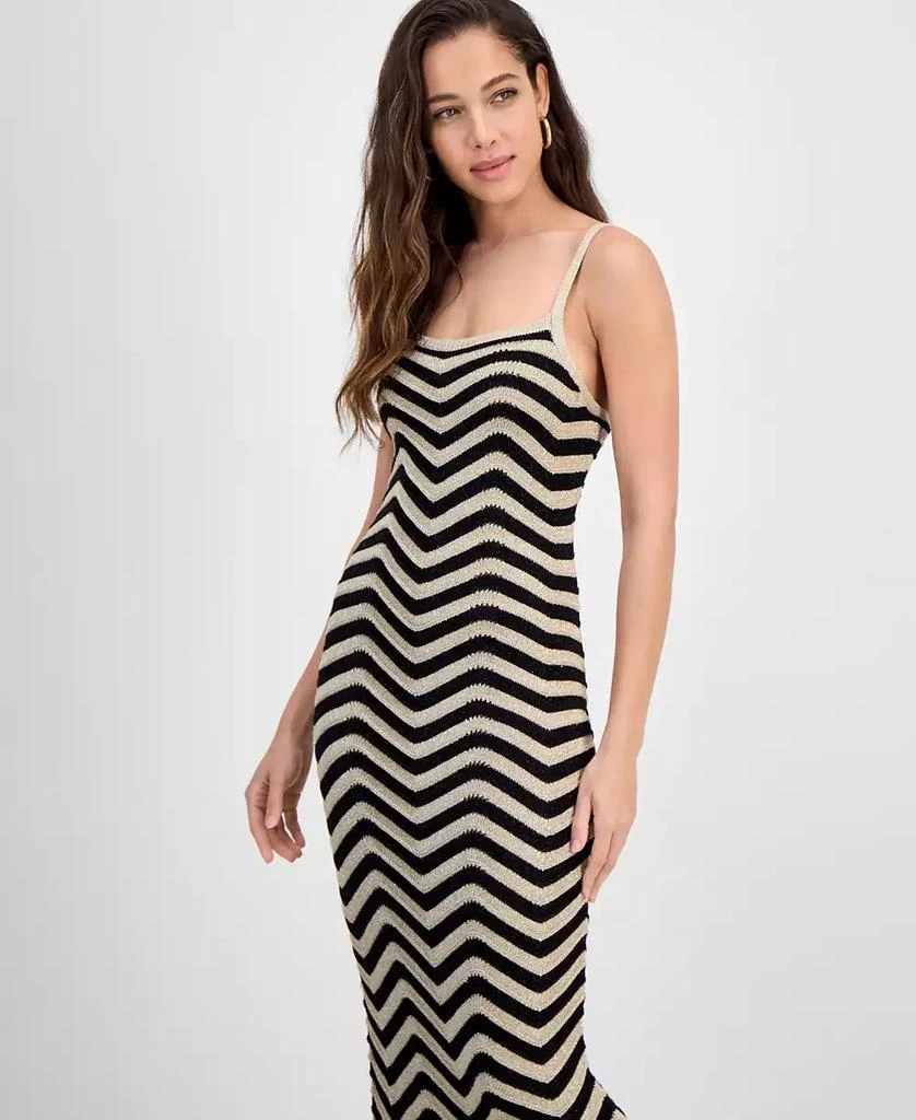 GUESS Women's Vera Chevron Lace-Up Dress 2
