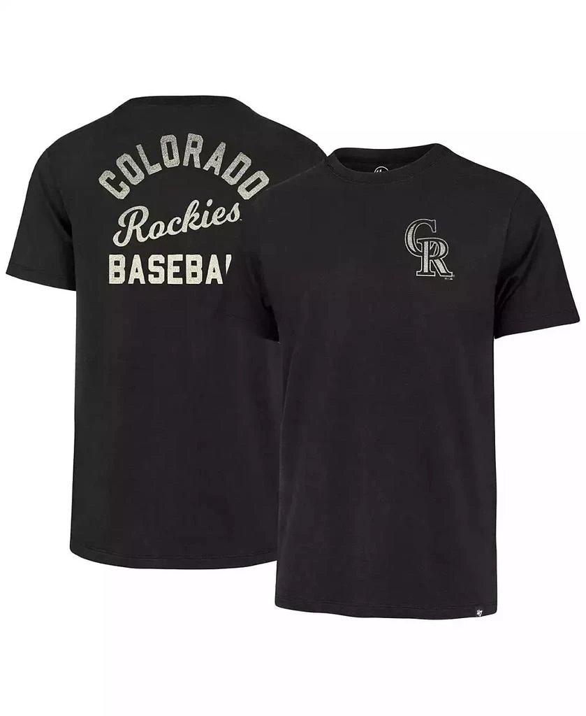 47 Brand Men's Black Colorado Rockies Turn Back Franklin T-shirt 2