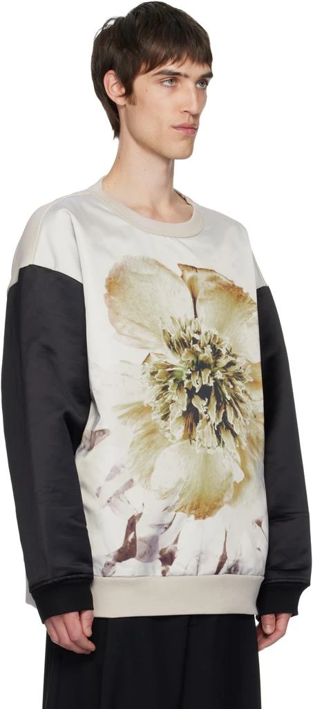 Dries Van Noten Off-White 
Black Paneled Sweatshirt 2