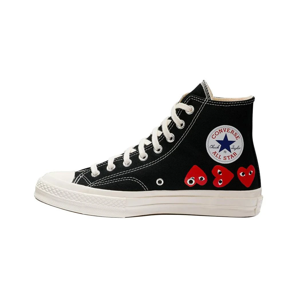 COMME DES GARÇONS PLAY COMME DES GARÇONS PLAY CONVERSE CHUCK 70 MULTI HEART HIGH BLACK 3