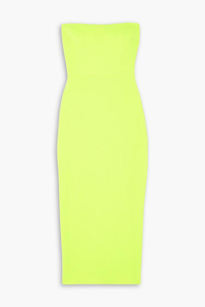 Alex Perry Callan strapless neon crepe midi dress