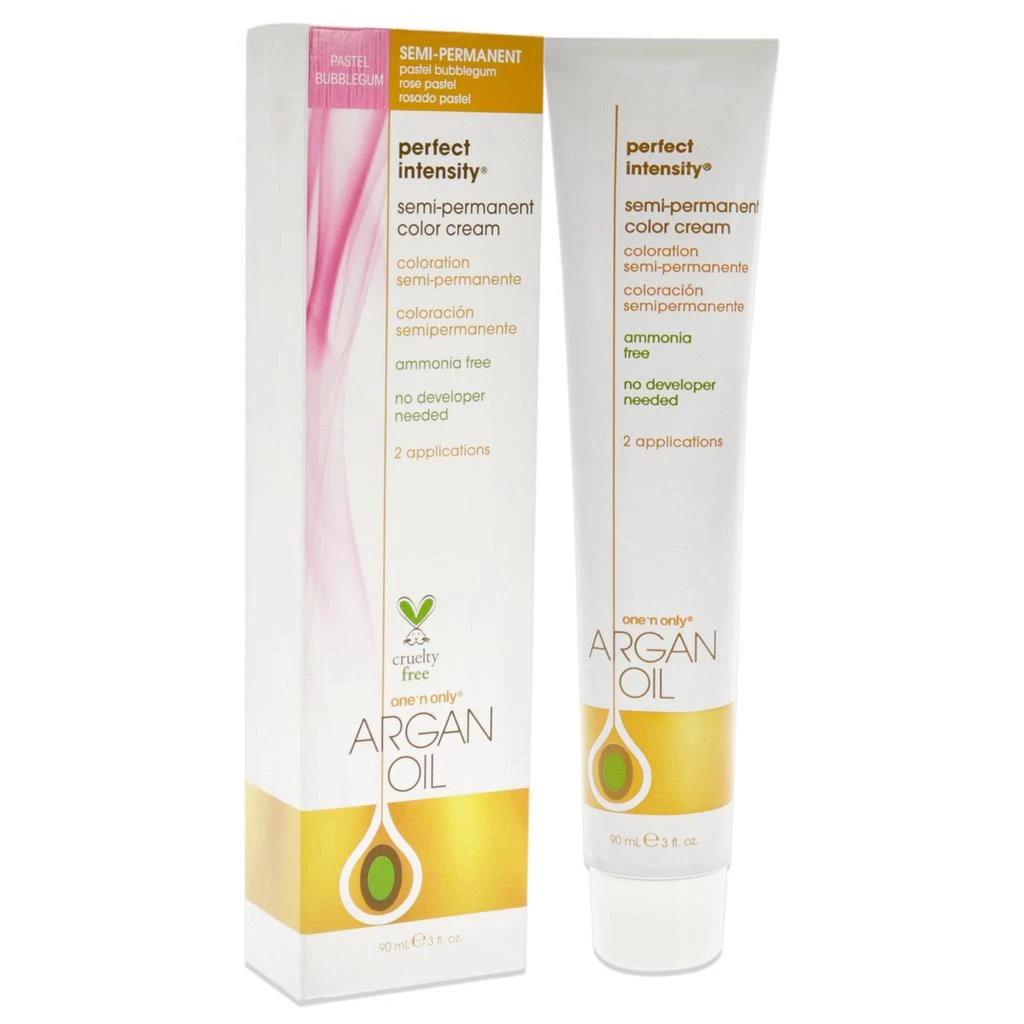 One n Only Argan Oil Perfect Intensity Semi-Permanent Color Cream - Pastel Bubblegum by  for Unisex - 3 oz Hair Color 3
