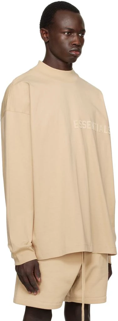 Essentials Beige Crewneck Long Sleeve T-Shirt 2