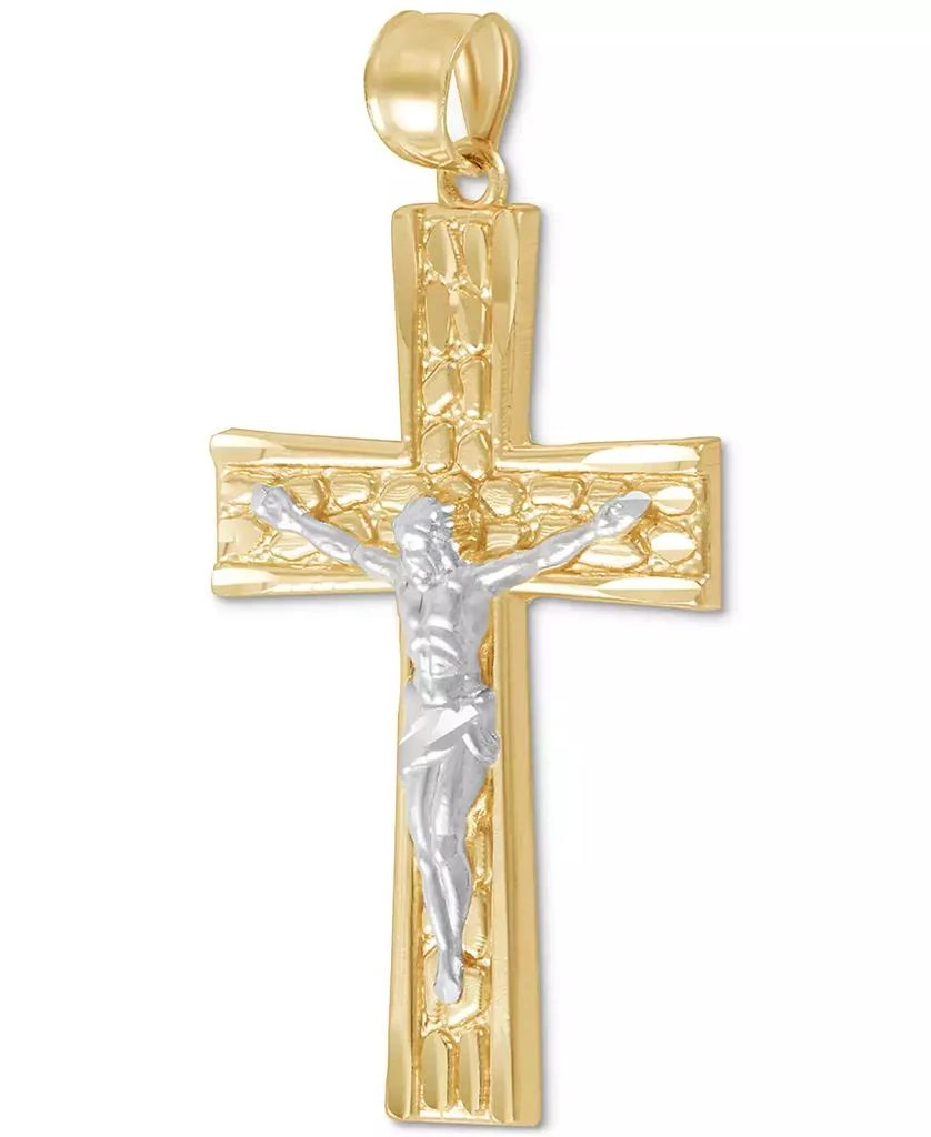Macy's Men's Two-Tone Openwork Dimensional Crucifix Pendant in 14k Gold 2