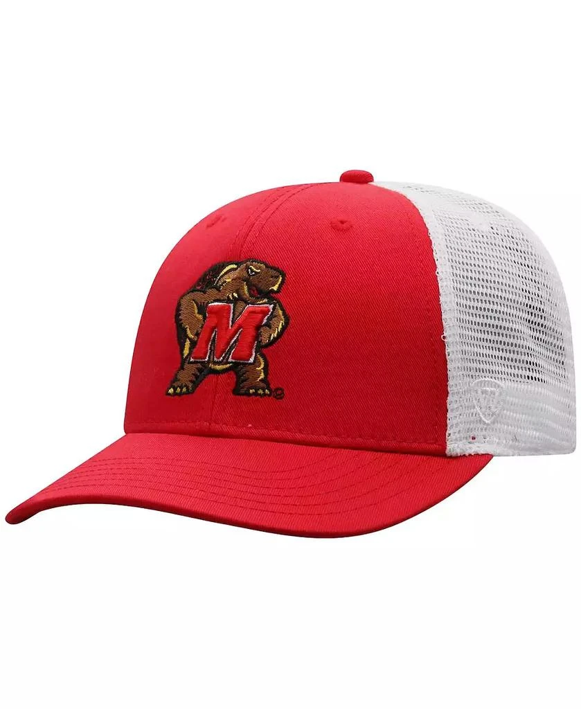 Top of the World Men's Red, White Maryland Terrapins Trucker Snapback Hat 1