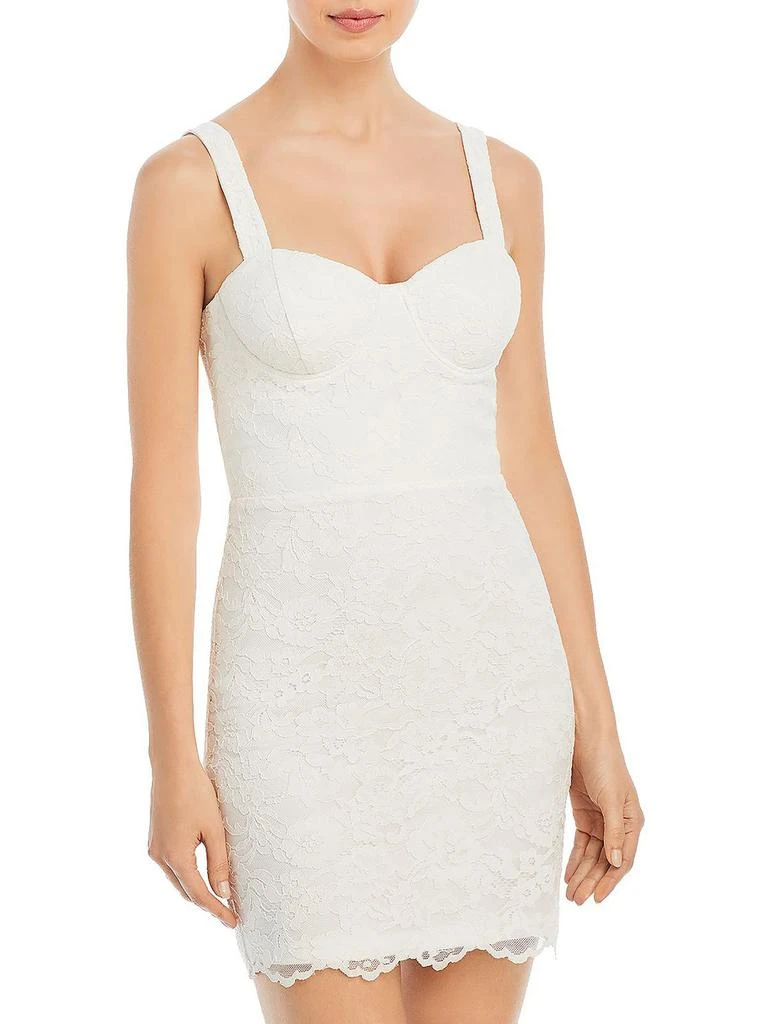 AQUA Womens Lace Short Mini Dress 1