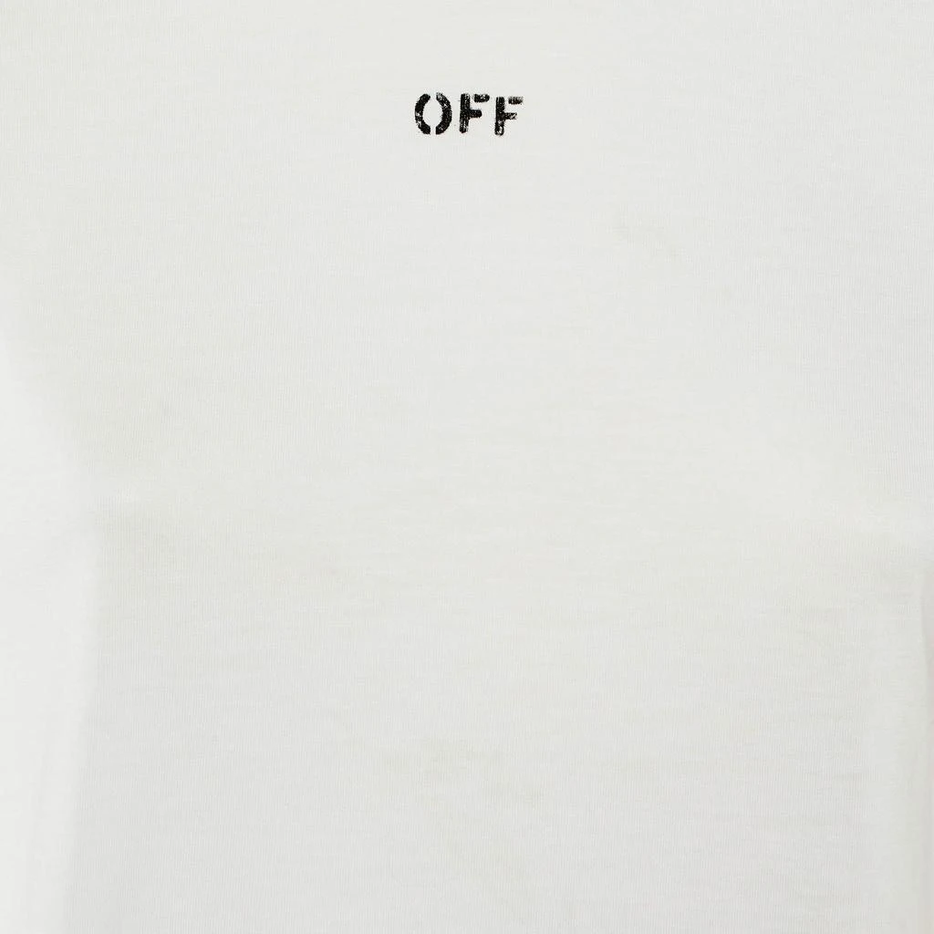 Off-White Off-White White Printed Lyocell Blend Sleeveless Crew Neck T-Shirt XXS 3