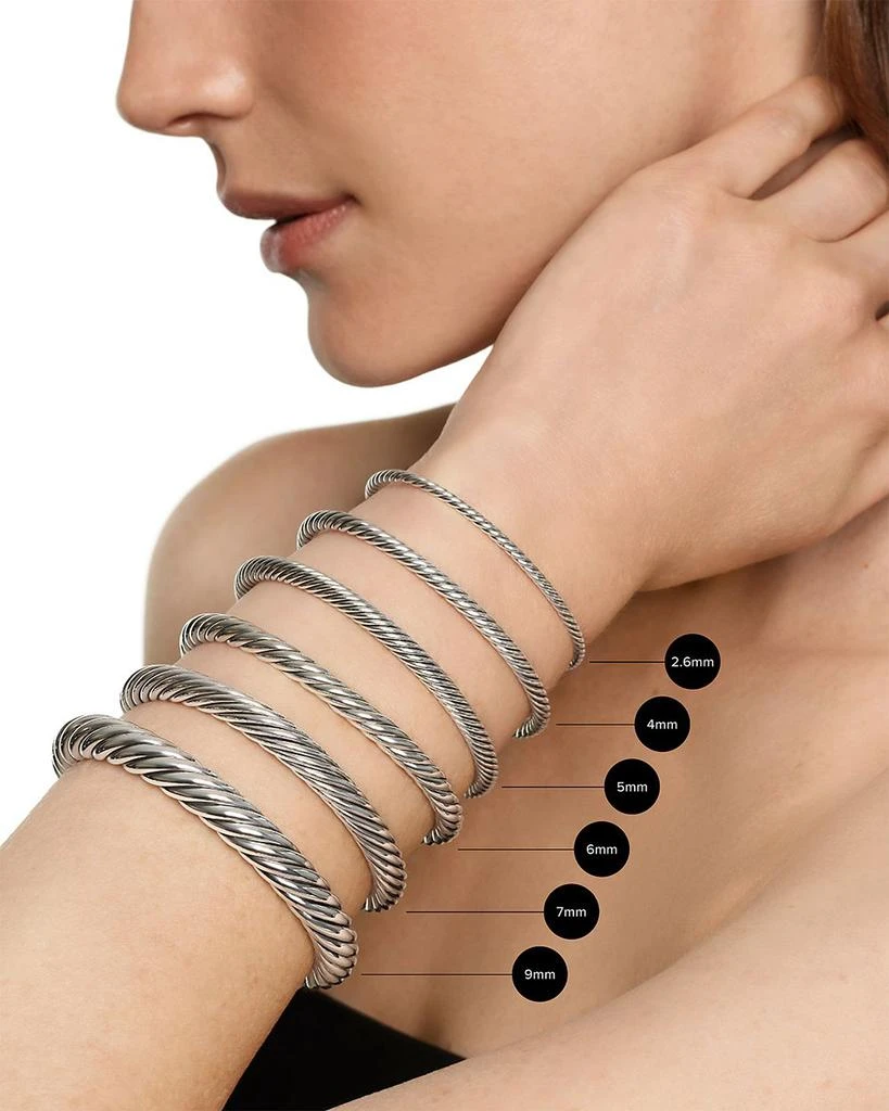 David Yurman Micro Cable Flex® Bracelet in Sterling Silver, 2.6mm 6