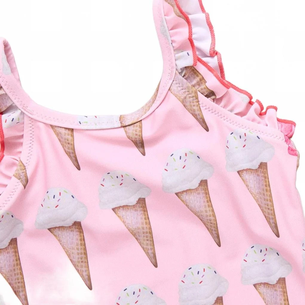 Pink Chicken Girl's Claire One-Piece In Neapolitan Ice Cream Cones 3