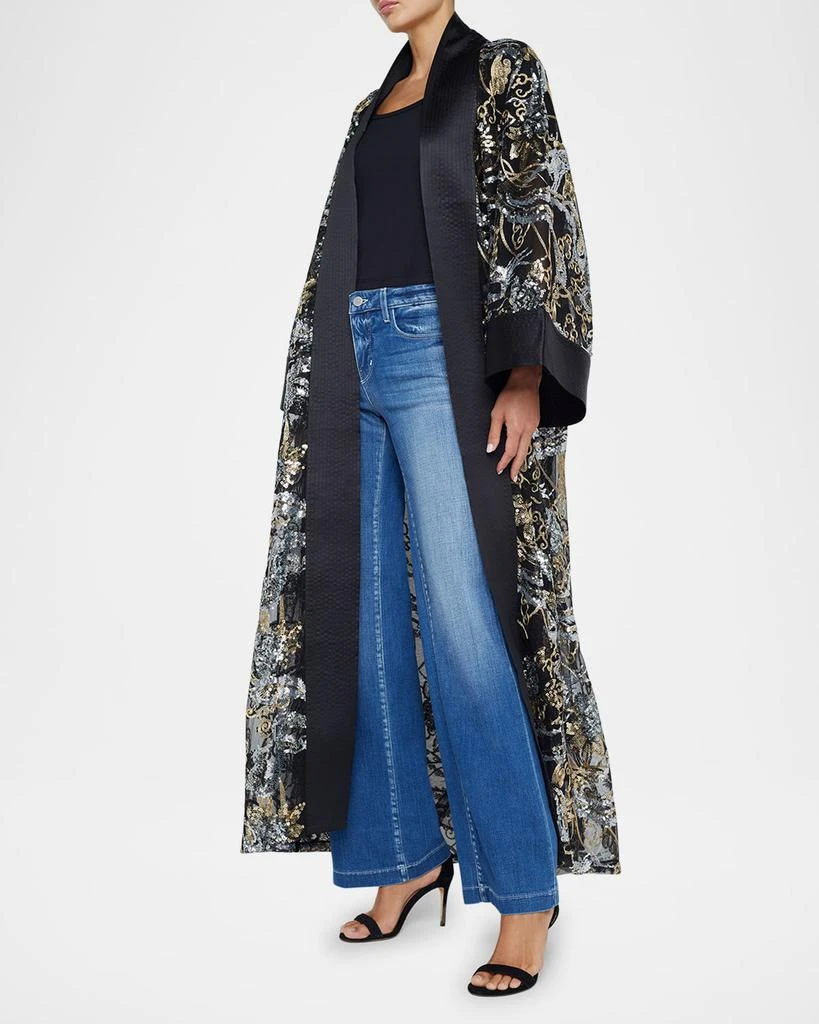 L'Agence Jin Sequined Maxi Kimono 4