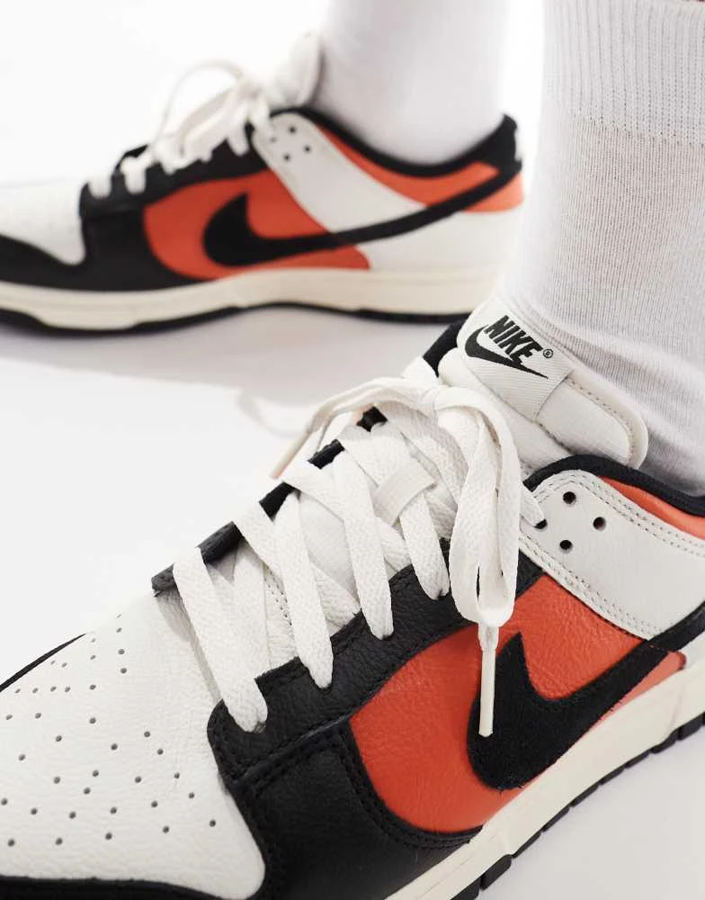 NIKE Nike Dunk Low Retro halloween trainers in white, orange and black 4