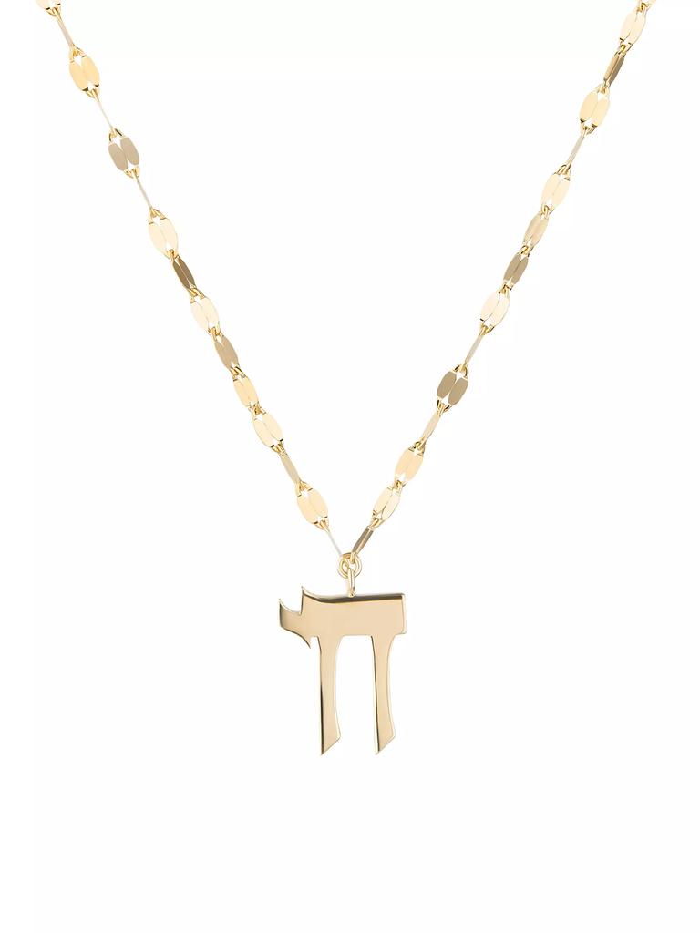 LANA 14K Yellow Gold Chai Charm Necklace