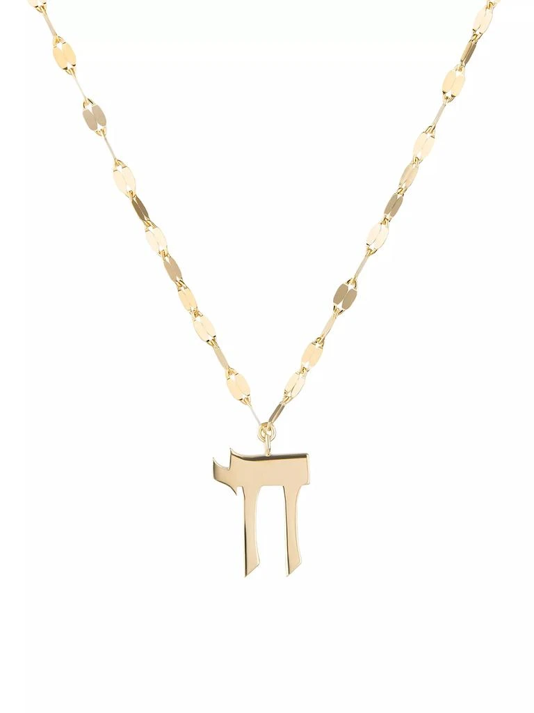 LANA 14K Yellow Gold Chai Charm Necklace 1