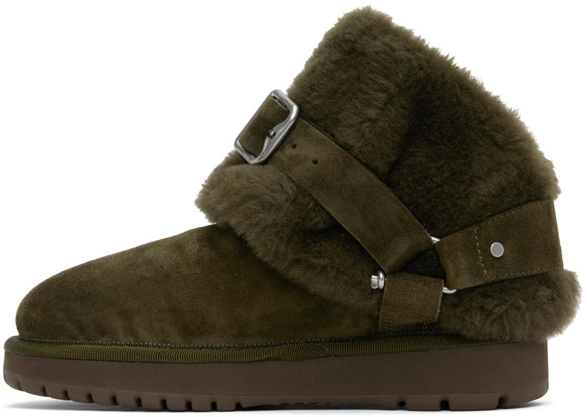 Burberry Green Suede & Shearling Chubby Boots 3