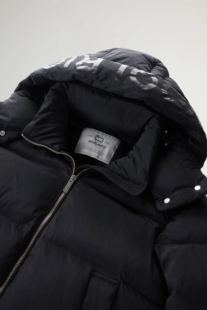 Woolrich Short Alsea Down Jacket in Stretch Nylon with Detachable Hood - Women - Black 6