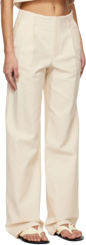 Loulou Studio Off-White Jiva Trousers 2