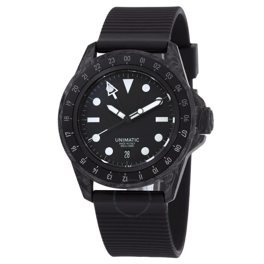 Unimatic Hodinkee Limited Modello Uno U1S-Carbon GMT Automatic Black Dial Men's Watch U1S-C-GMT-H 1