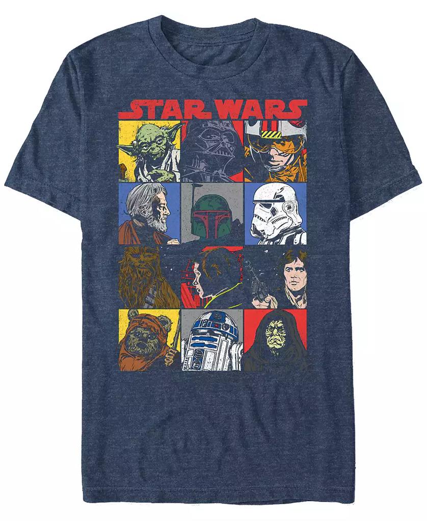 Star Wars Star Wars Men's Classic Comic Character Squares Short Sleeve T-Shirt