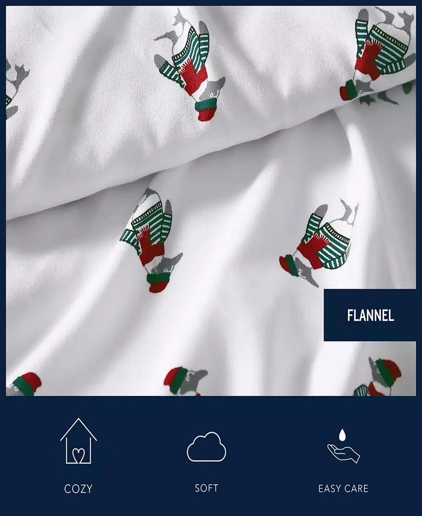 Nautica Printed Flannel 3-Pc. Sheet Set, Twin 4