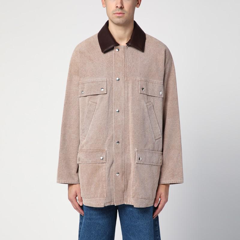 AURALEE Light brown cotton canvas blouson