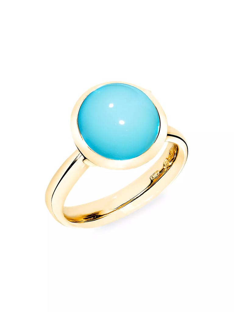 Tamara Comolli Large Bouton 18K Yellow Gold & Turquoise Ring
