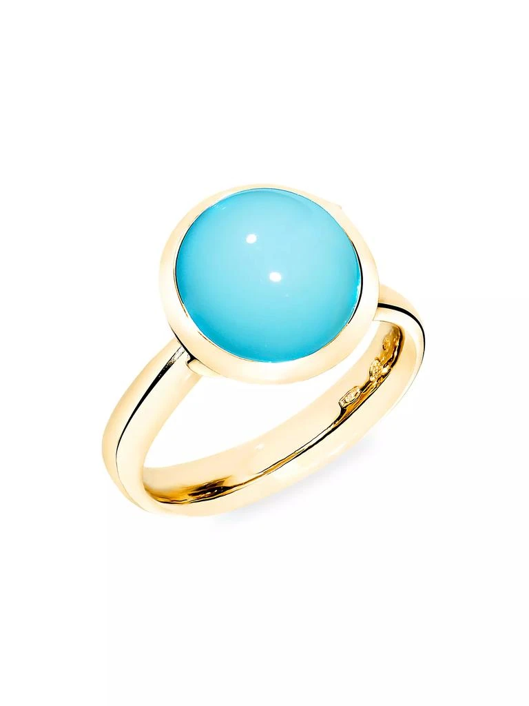 Tamara Comolli Large Bouton 18K Yellow Gold &amp; Turquoise Ring 1