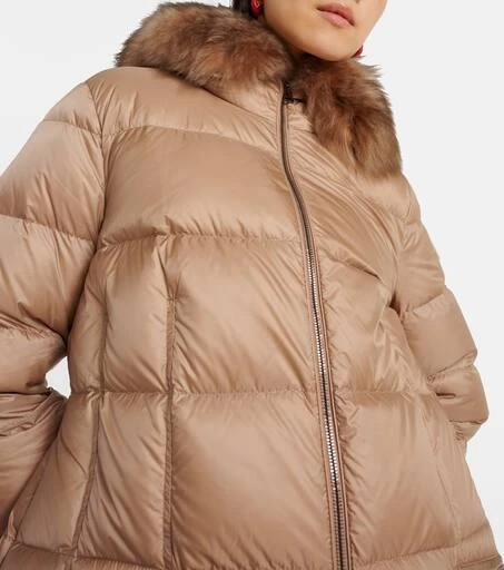 Moncler Boedic shearling-trimmed down coat 4