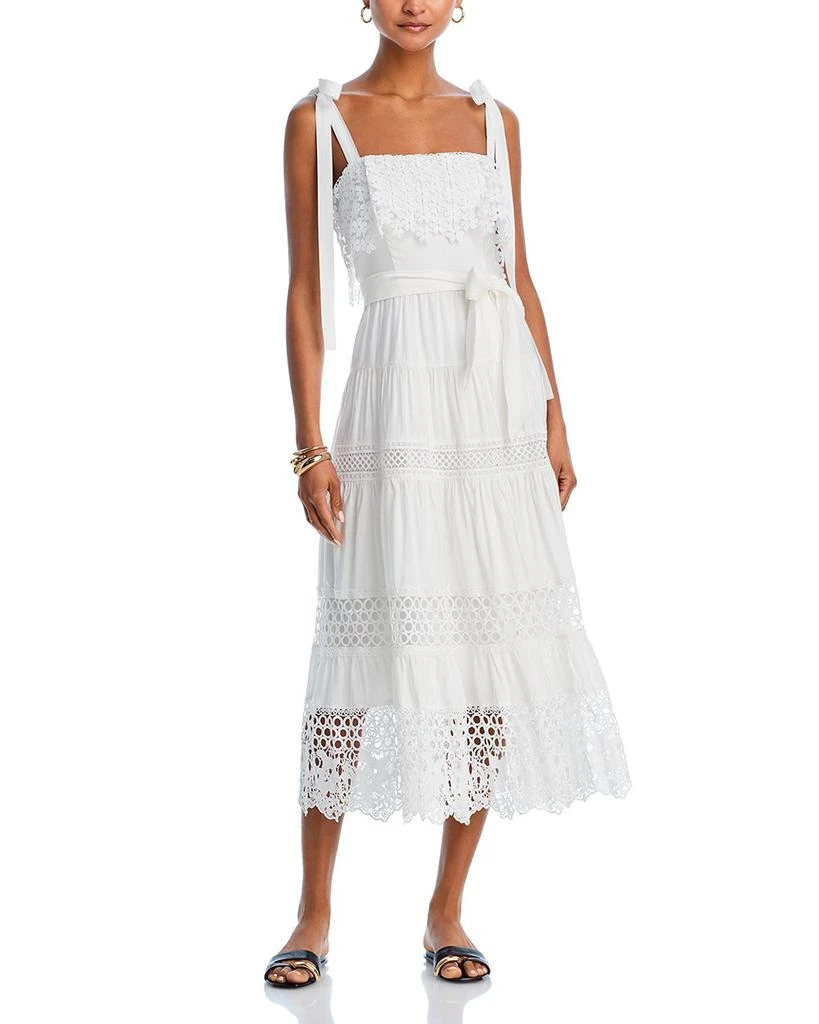 AQUA Lace Overlay Midi Dress - Exclusive 2