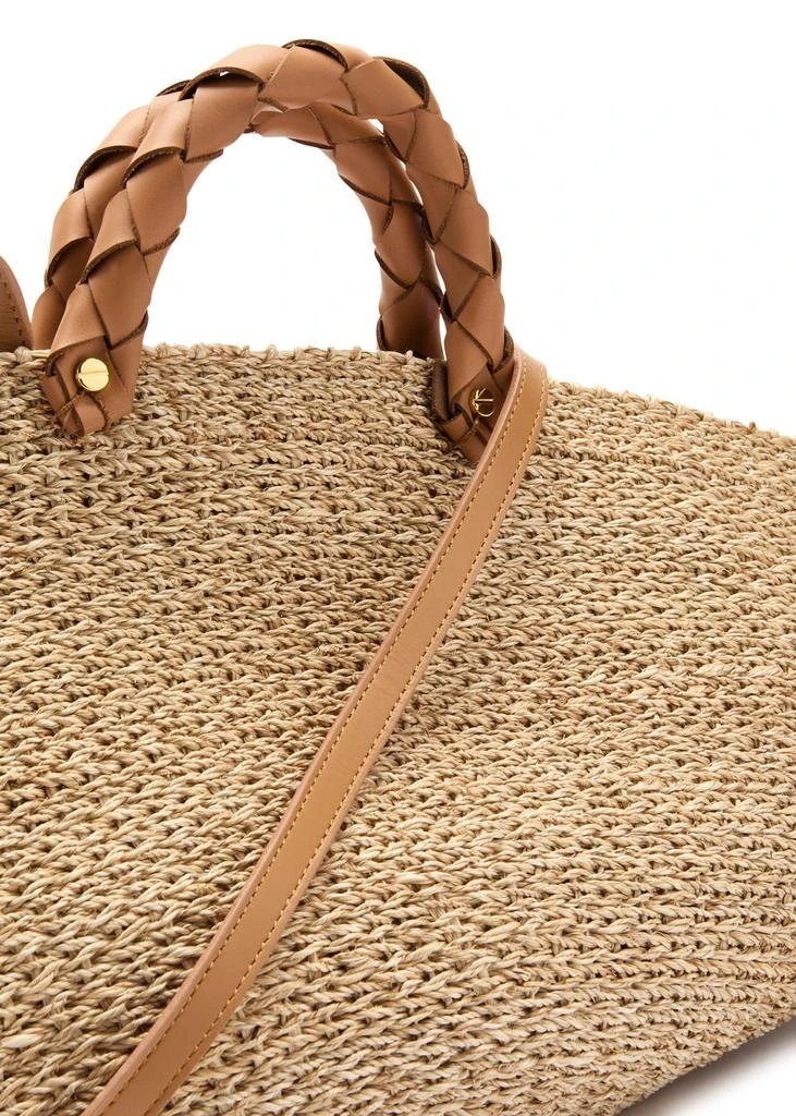 ARANAZ Market large raffia top handle bag 3