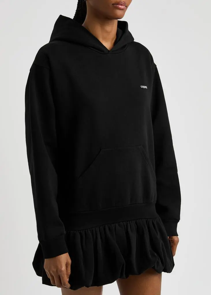 COPERNI Basque logo hooded cotton mini dress 2