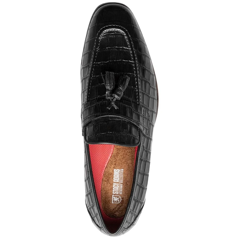 Stacy Adams Men's Franz Moc-Toe Croc-Texture Tassel Dress Loafer 5