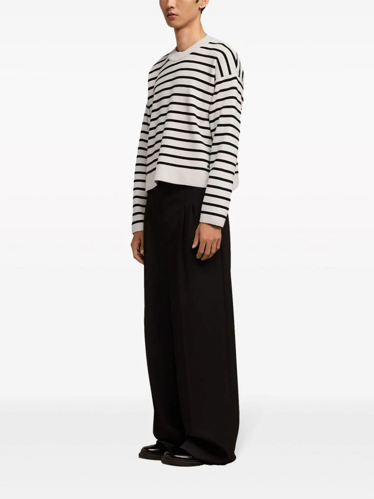 AMI AMI PARIS - Striped Organic Cotton Sweater 4