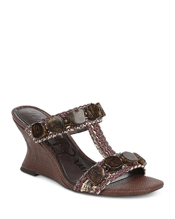 Sam Edelman Women's Dante Stone Embellished Wedge Sandals
